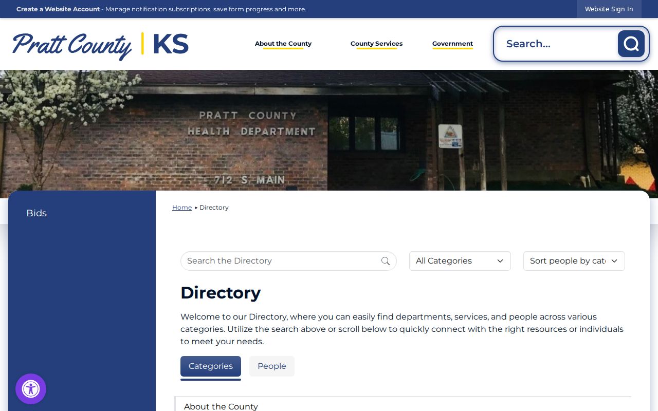 Pratt County office directory for routing court record questions