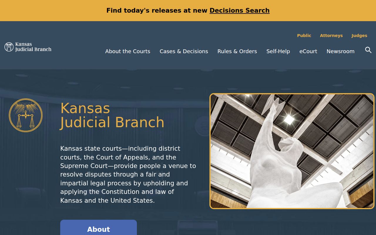 Kansas Judicial Branch navigation for courts serving Pratt County